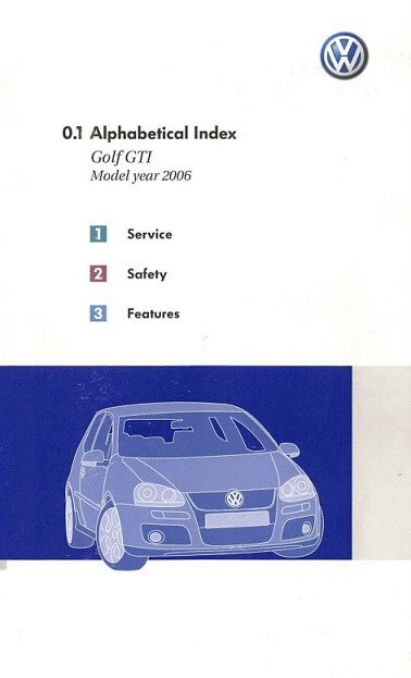 2005 VW Golf Owner's Manual