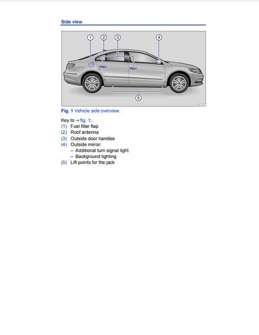 2012 VW CC Owner's Manual