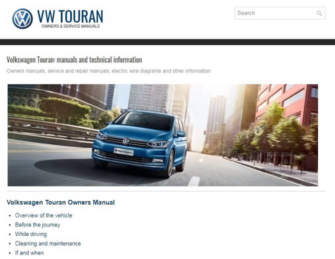 2016 VW Touran Owner's Manual