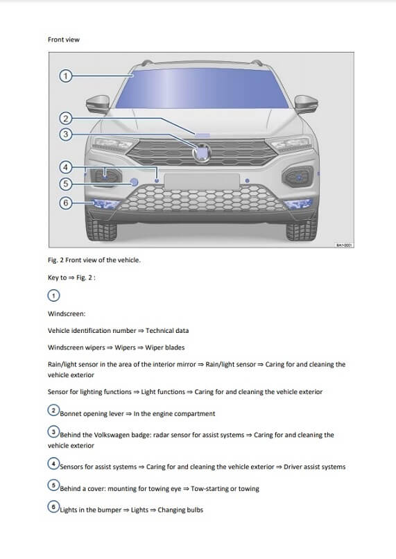 2018 VW T-Roc Owner's Manual